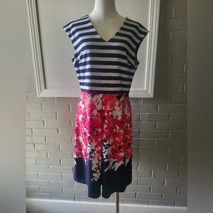 Striped and Floral Dress